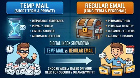 Temp Mail vs Regular Email : What’s the difference and which one should you use?